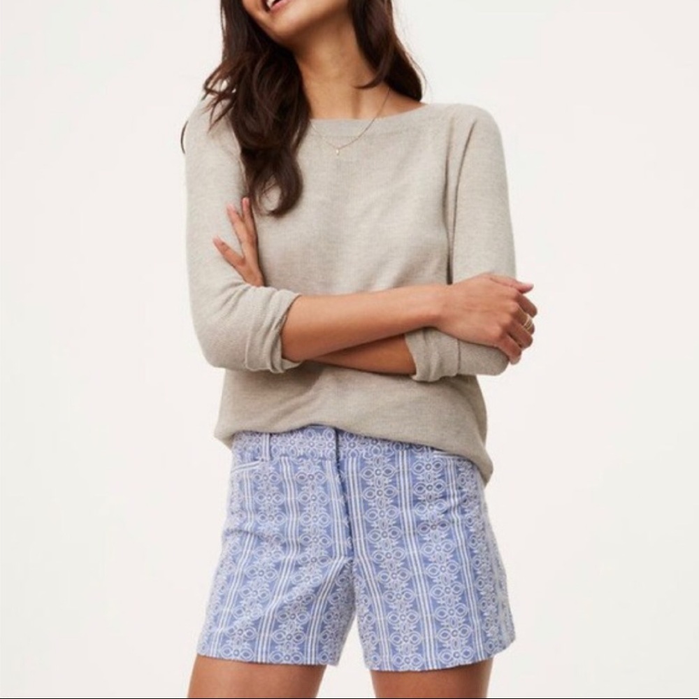 3/$25 ANN TAYLOR LOFT Riviera Blue Shorts.